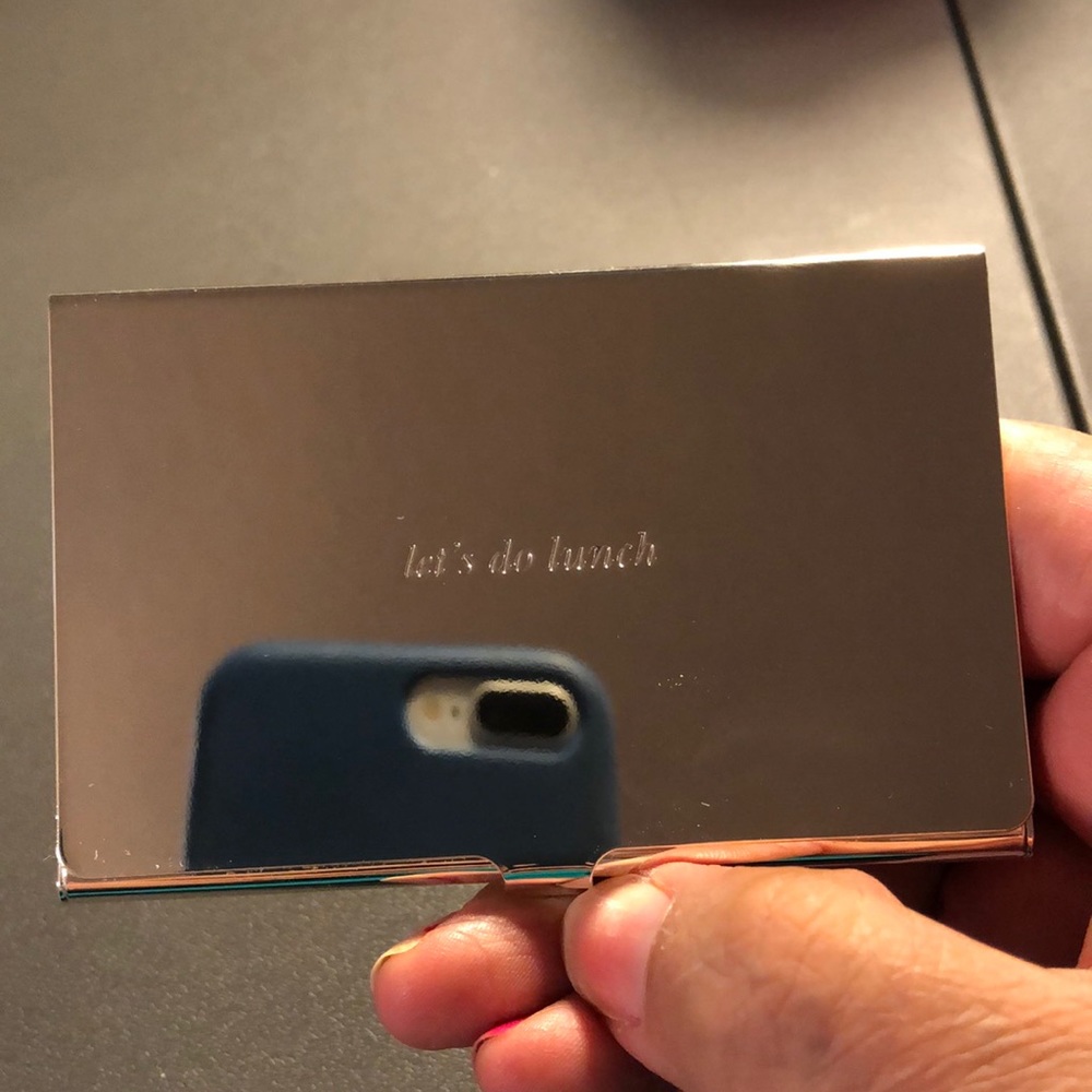 Business Card Holder Case - Kate Spade Silver